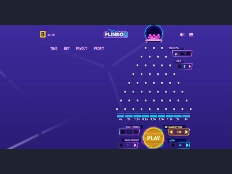 Version démo du jeu Plinko