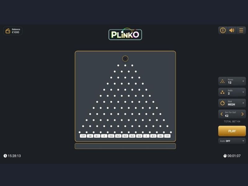 Jouer gratuitement à Plinko